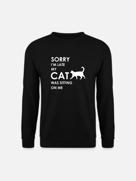 Katze, Katzen, Katzen Shirt, Katzen Liebhaber - Unisex Pullover - Schwarz