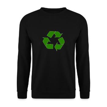 recycling - Unisex Sweatshirt - black - Front - Alina (178cm) & Michal (187cm)