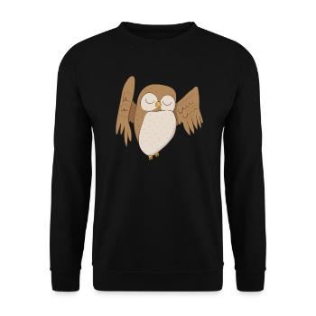 Uhu Hibou - Sweat-shirt Unisexe - noir - Devant - Alina (178cm) & Michal (187cm)