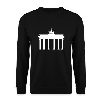 Brandenburg Gate Bicycle - Unisex Sweatshirt - black - Front - Alina (178cm) & Michal (187cm)