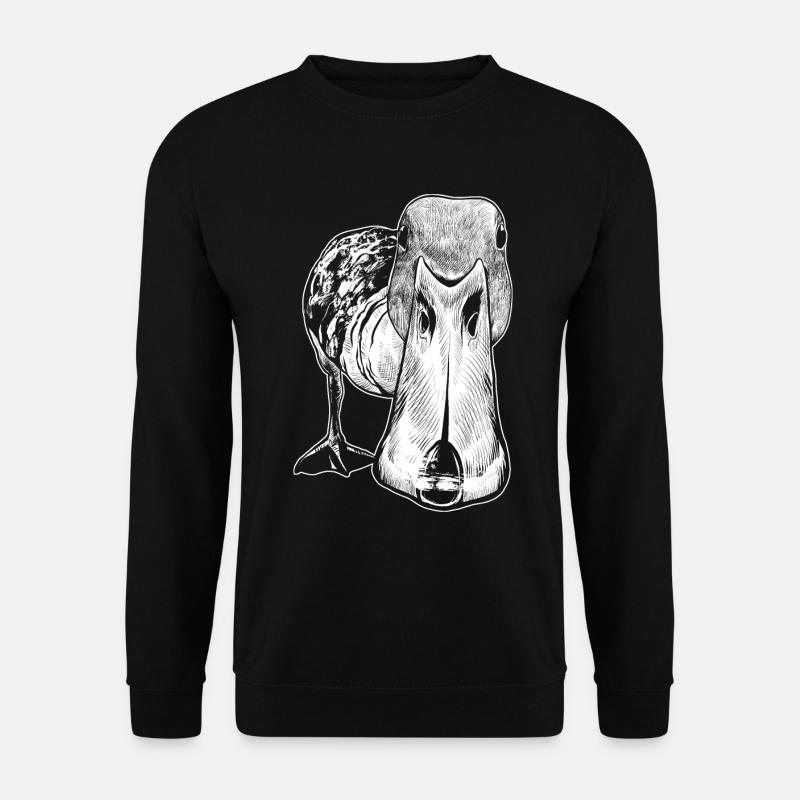 Ente Humor witziges Tier lachen lustig - Unisex Pullover - Schwarz