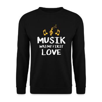 la musique était mon premier amour - Sweat-shirt Unisexe - noir - Devant - Alina (178cm) & Michal (187cm)