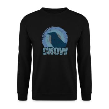Raven Silhouette Illustration - Unisex Sweatshirt - black - Front - Alina (178cm) & Michal (187cm)