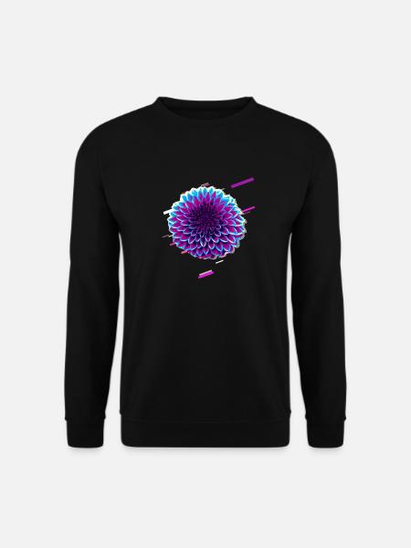Dahlie Autumn 80s Retro Violet - Unisex Sweatshirt - black