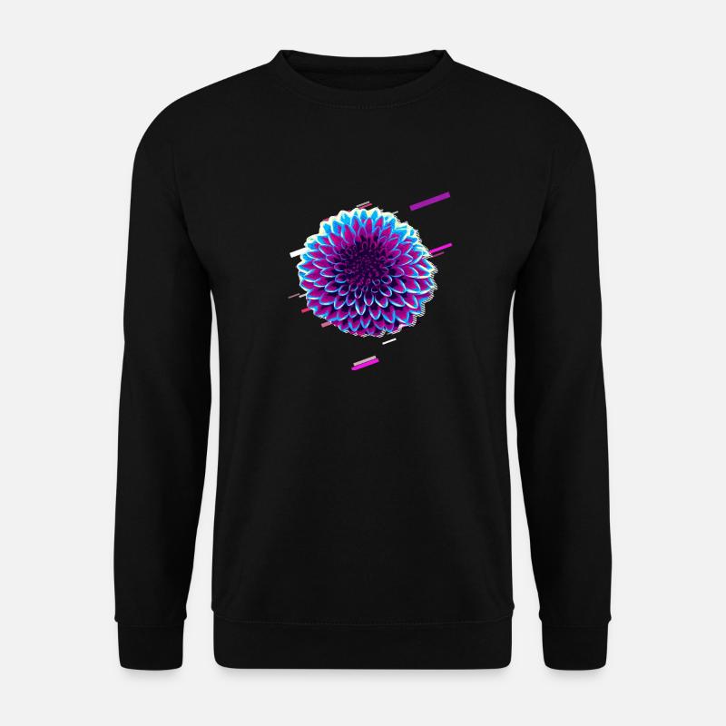 Dahlie Autumn 80s Retro Violet - Unisex Sweatshirt - black