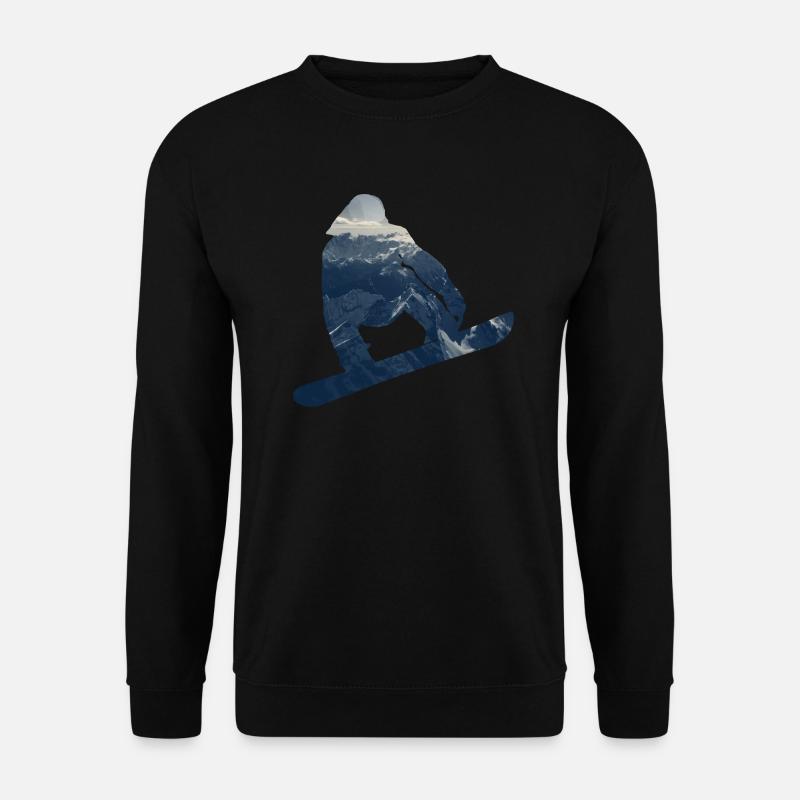 Snowboarder double exposure - Unisex Sweatshirt - black