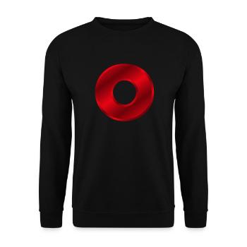 Red o - Unisex Sweatshirt - black - Front - Alina (178cm) & Michal (187cm)