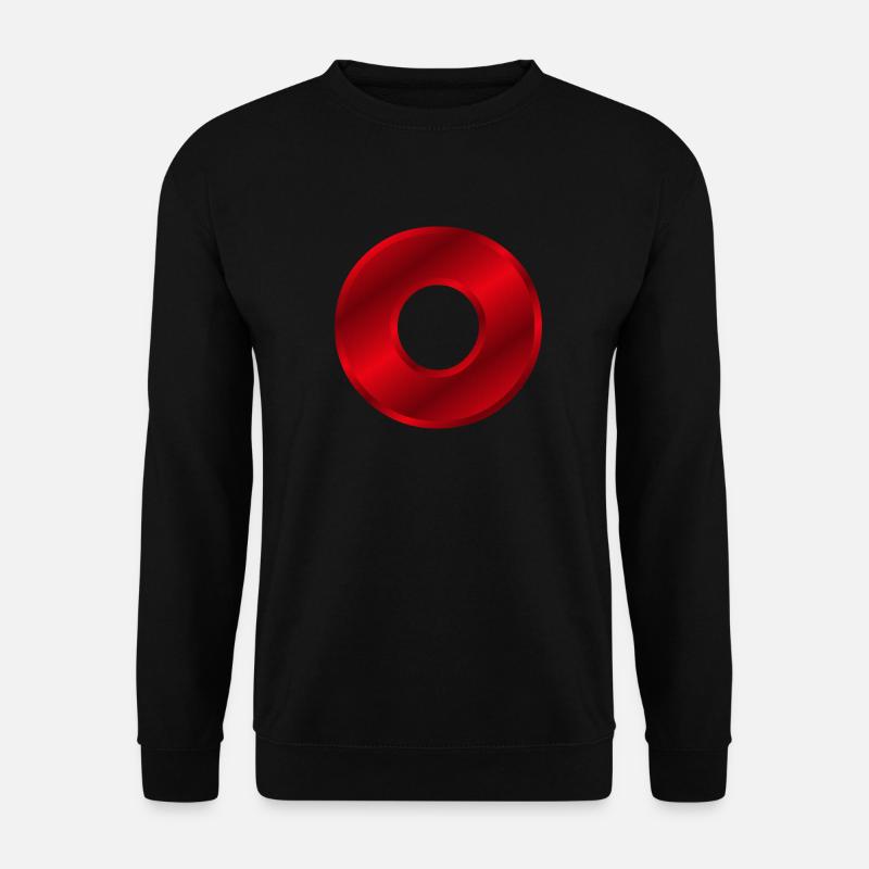 Rotes O - Unisex Pullover - Schwarz