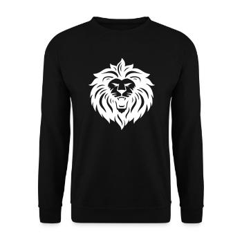 lion - Unisex Sweatshirt - black - Front - Alina (178cm) & Michal (187cm)