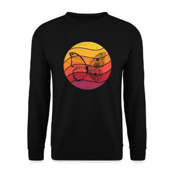 Papillon Retro Style Vintage - Sweat-shirt Unisexe - noir - Devant - Alina (178cm) & Michal (187cm)