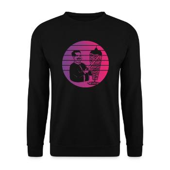 Doner Kebab Retro Style Vintage - Sweat-shirt Unisexe - noir - Devant - Alina (178cm) & Michal (187cm)