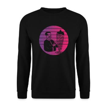 Doner Kebab Retro Style Vintage - Sweat-shirt Unisexe - noir - Devant - Alina (178cm) & Michal (187cm)