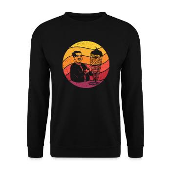 Doner Kebab Retro Style Vintage - Sweat-shirt Unisexe - noir - Devant - Alina (178cm) & Michal (187cm)