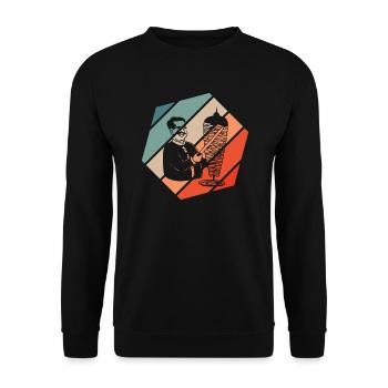 Doner Kebab Retro Style Vintage - Sweat-shirt Unisexe - noir - Devant - Alina (178cm) & Michal (187cm)