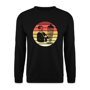 Doner Kebab Retro Style Vintage - Sweat-shirt Unisexe - noir - Devant - Alina (178cm) & Michal (187cm)