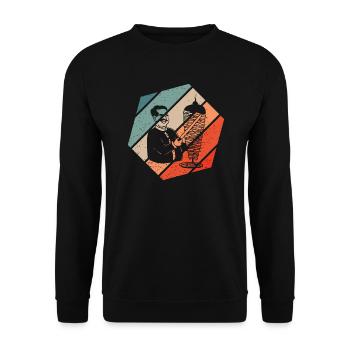 Doner Kebab Retro Style Vintage - Sweat-shirt Unisexe - noir - Devant - Alina (178cm) & Michal (187cm)