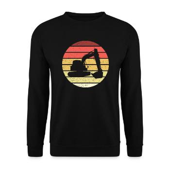 Bagger Retro Style Vintage - Unisex Pullover - Schwarz - Vorne - Alina (178cm) & Michal (187cm)