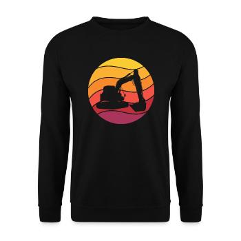 Bagger Retro Style Vintage - Unisex Pullover - Schwarz - Vorne - Alina (178cm) & Michal (187cm)