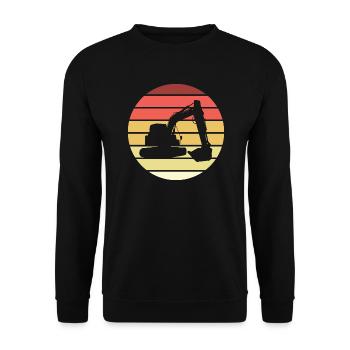 Bagger Retro Style Vintage - Unisex Pullover - Schwarz - Vorne - Alina (178cm) & Michal (187cm)