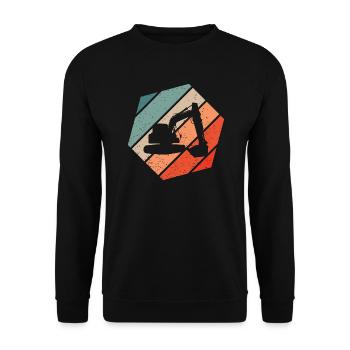 Bagger Retro Style Vintage - Unisex Pullover - Schwarz - Vorne - Alina (178cm) & Michal (187cm)