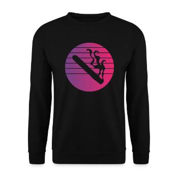 Cigare Retro Style Vintage - Sweat-shirt Unisexe - noir - Devant - Alina (178cm) & Michal (187cm)