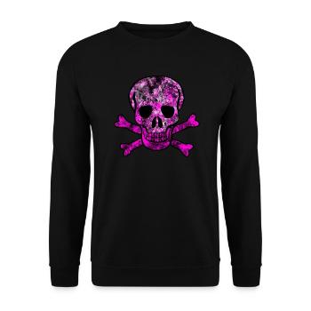 Skull skull and crossbones - Unisex Sweatshirt - black - Front - Alina (178cm) & Michal (187cm)