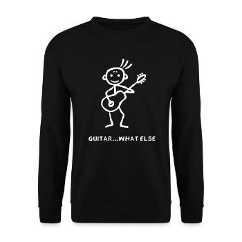 Gitarrist Guitar What Else - Unisex Pullover - Schwarz - Vorne - Alina (178cm) & Michal (187cm)
