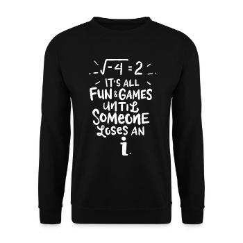 C'EST TOUT AMUSANT ET JEU QUE JUSQU'À QUELQU'UN QUI SOIT À i Ma - Sweat-shirt Unisexe - noir - Devant - Alina (178cm) & Michal (187cm)