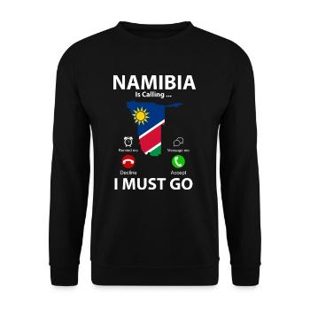 Namibia - Unisex Sweatshirt - black - Front - Alina (178cm) & Michal (187cm)
