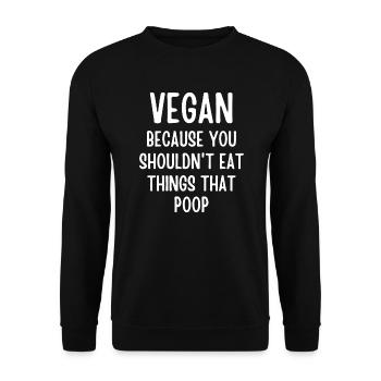 Vegan - Unisex Pullover - Schwarz - Vorne - Alina (178cm) & Michal (187cm)