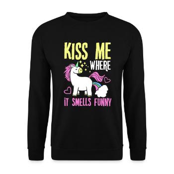 Licorne arc-en-ciel Unicorn Party T-shirt cadeau - Sweat-shirt Unisexe - noir - Devant - Alina (178cm) & Michal (187cm)