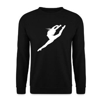 Ballerina Ballet Dance Dancer Dancing - Unisex Sweatshirt - black - Front - Alina (178cm) & Michal (187cm)