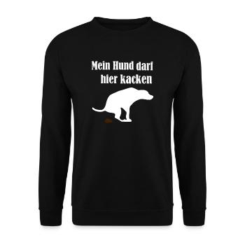 Mon chien peut chier ici | Chien défait - Sweat-shirt Unisexe - noir - Devant - Alina (178cm) & Michal (187cm)