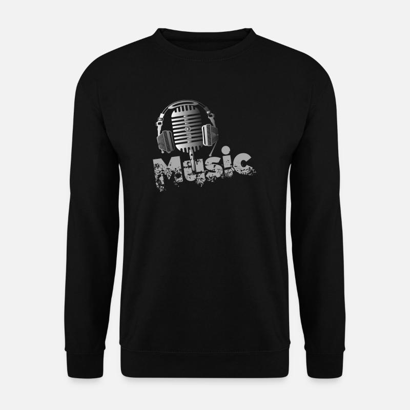 Music ... Mikrophon Musiker - Unisex Pullover - Schwarz