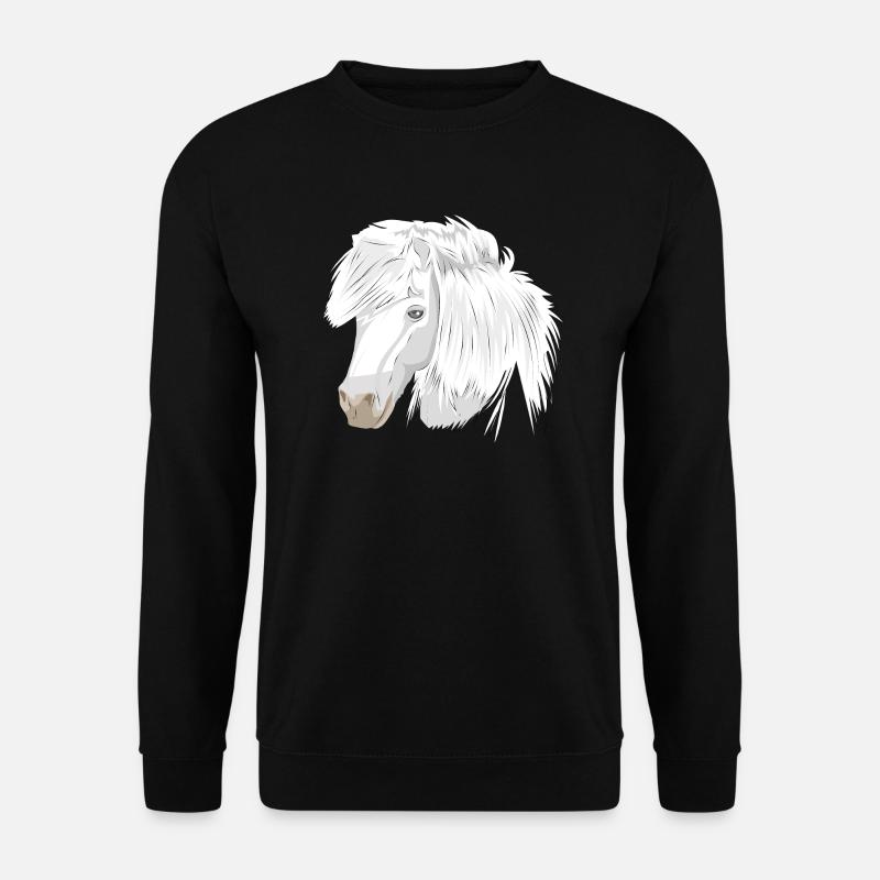 Poney Cheval Blanc Cheval Blanc - Sweat-shirt Unisexe - noir