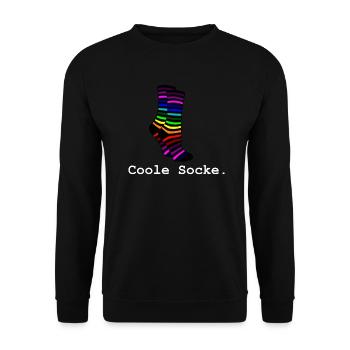 Cool sock gift idea - Unisex Sweatshirt - black - Front - Alina (178cm) & Michal (187cm)