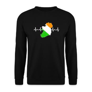 Irland - Unisex Pullover - Schwarz - Vorne - Alina (178cm) & Michal (187cm)