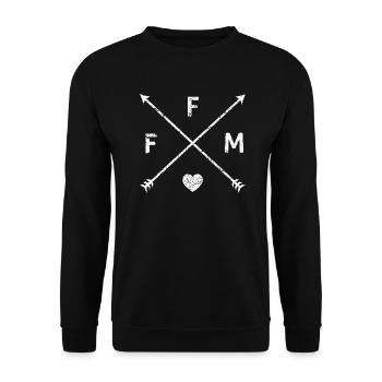 FFM FRANKFURT AM GRANDE CHEMISE GRUNGE - Sweat-shirt Unisexe - noir - Devant - Alina (178cm) & Michal (187cm)