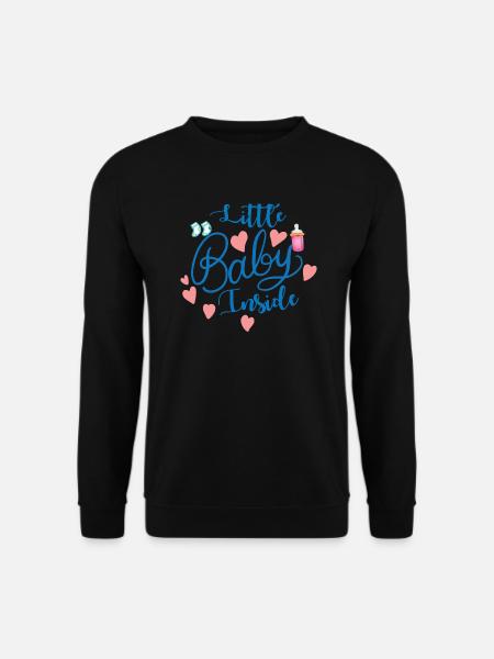 schwanger Baby Kind geboren Geburt Geschenkidee - Unisex Pullover - Schwarz