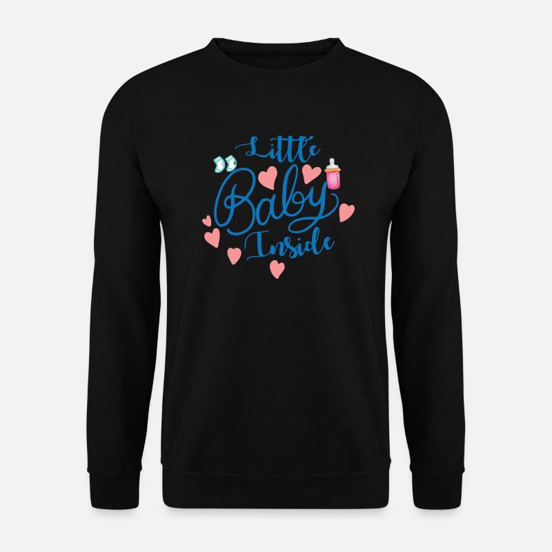 schwanger Baby Kind geboren Geburt Geschenkidee - Unisex Pullover - Schwarz