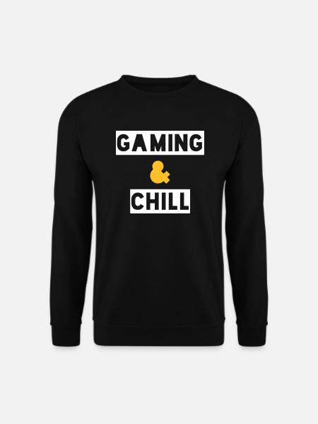 GAMING AND CHILL - Unisex Sweatshirt - black