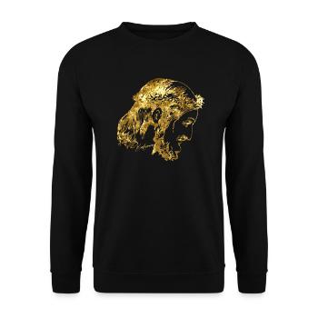 Jésus foi d'or - Sweat-shirt Unisexe - noir - Devant - Alina (178cm) & Michal (187cm)