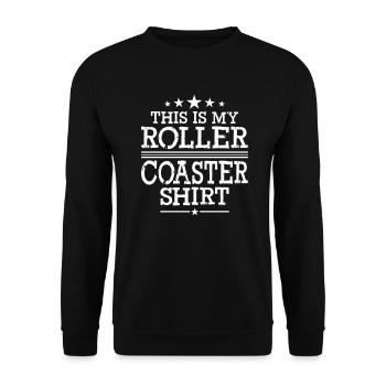 This is my Roller Coaster Shirt - Unisex Sweatshirt - black - Front - Alina (178cm) & Michal (187cm)
