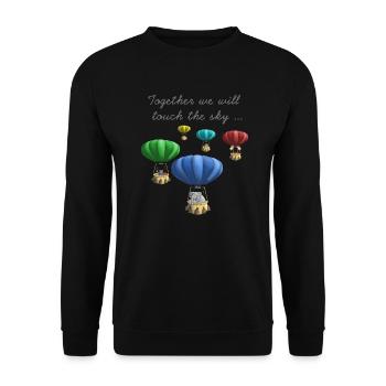 Ballons à air chaud colorés - Sweat-shirt Unisexe - noir - Devant - Alina (178cm) & Michal (187cm)