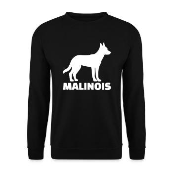 Malinois - Unisex Sweatshirt - black - Front - Alina (178cm) & Michal (187cm)