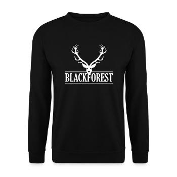 Schwarzwald Hirschkopf Hirsch - Sweat-shirt Unisexe - noir - Devant - Alina (178cm) & Michal (187cm)