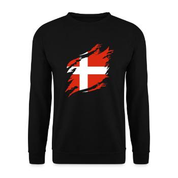Denmark Flag Scandinavia Danish Flag Travel - Unisex Sweatshirt - black - Front - Alina (178cm) & Michal (187cm)