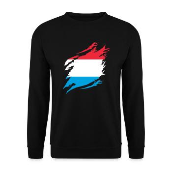 Luxembourg Flag Luxembourg flag Home - Unisex Sweatshirt - black - Front - Alina (178cm) & Michal (187cm)