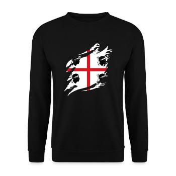 Sardinien Flagge Sardische Fahne Sardegna Fahne - Unisex Pullover - Schwarz - Vorne - Alina (178cm) & Michal (187cm)