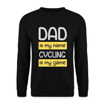 papa est mon nom le cyclisme est mon jeu - Sweat-shirt Unisexe - noir - Devant - Alina (178cm) & Michal (187cm)